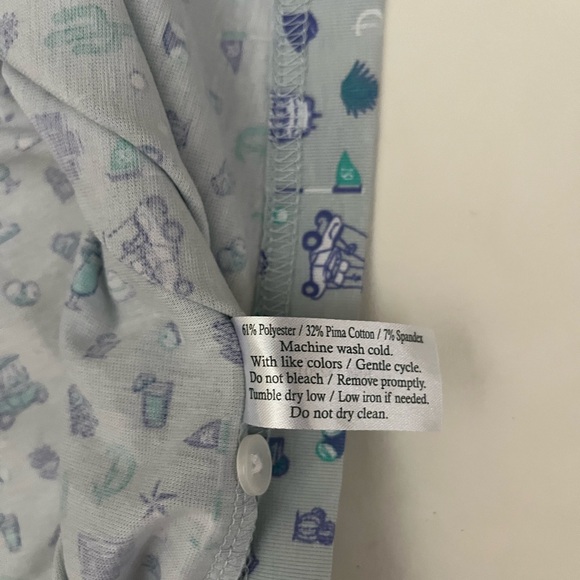 CRIQUET Polo men’s size medium golf carts cactus print blue and green - Picture 7 of 8